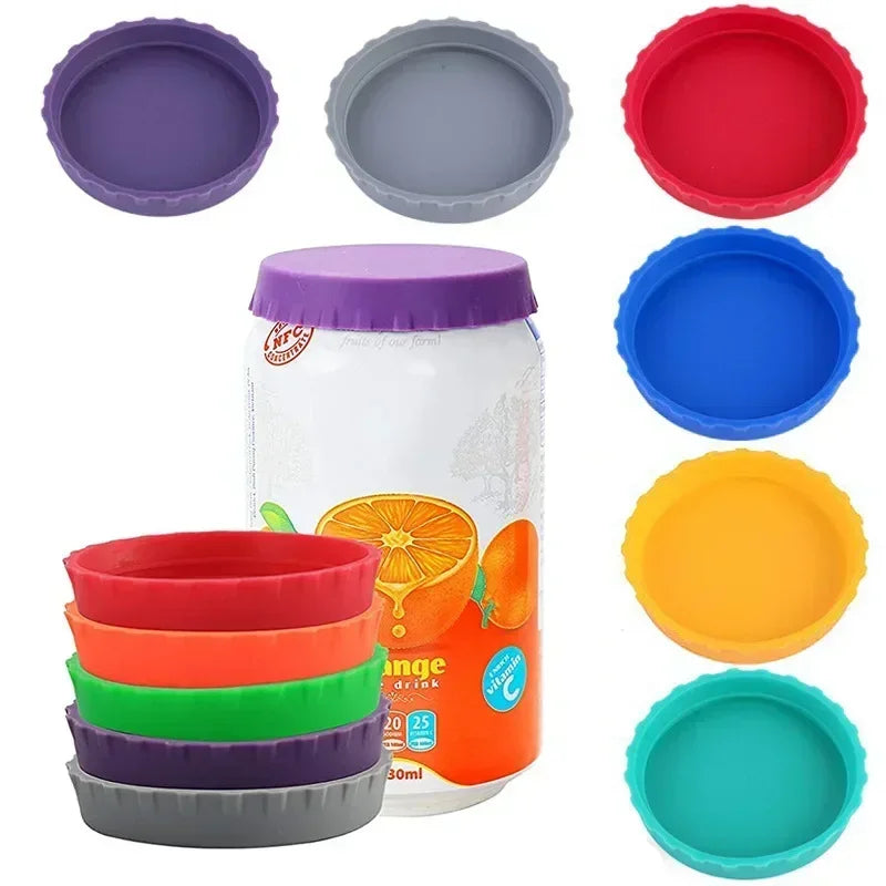 1/3/6Pcs Standard Beverage Can Covers Leak Proof Sealing Cap Red Wine Soft Cap Sealing Cap Beverage Can Lids Soda Lid Protectors