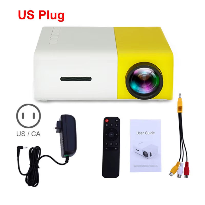 YG300 Mini LED Projector Yg300 Upgraded Version 600 Lumen 320X240P Hdmi-Compatible USB Audio Home Media Player Beamer