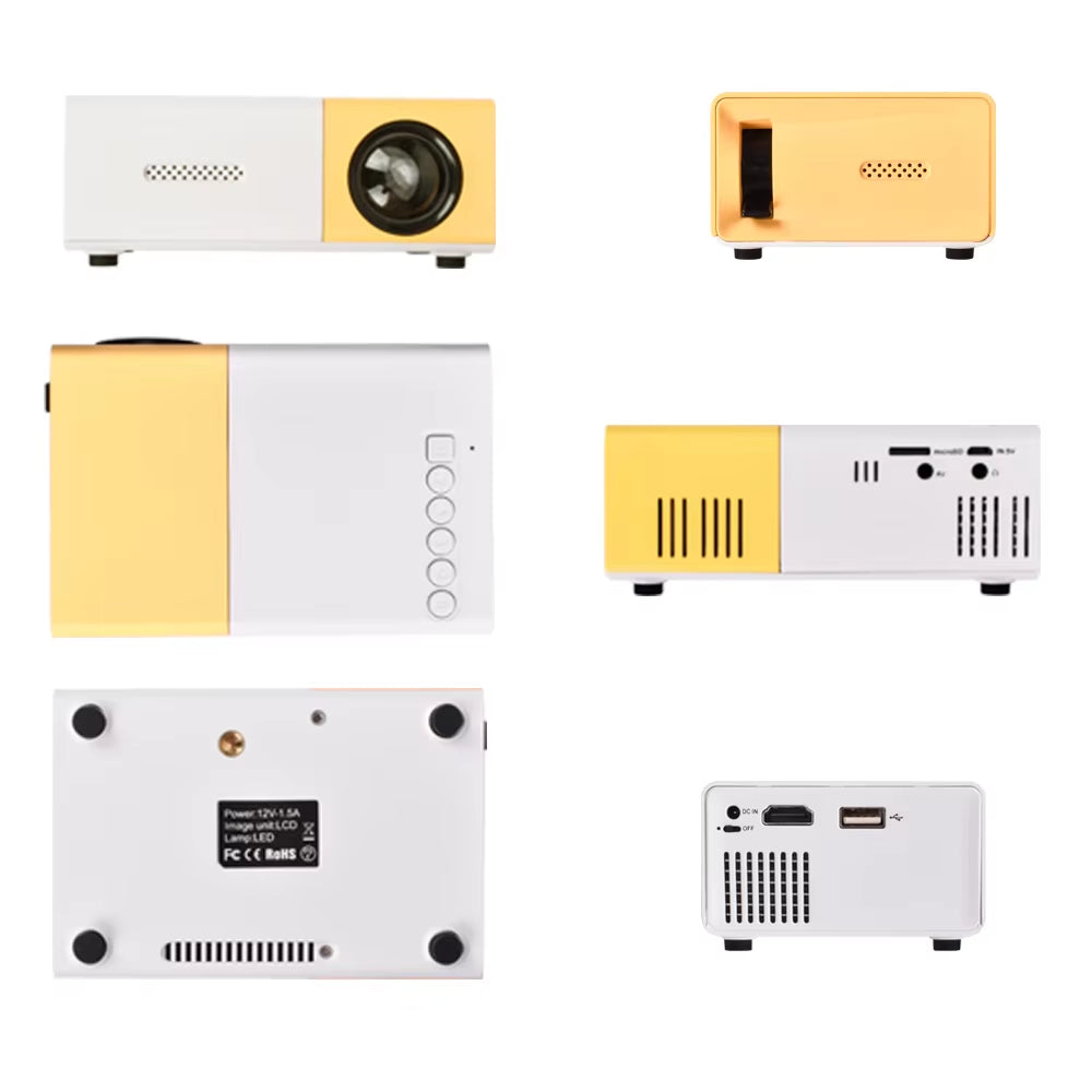 YG300 Mini LED Projector Yg300 Upgraded Version 600 Lumen 320X240P Hdmi-Compatible USB Audio Home Media Player Beamer