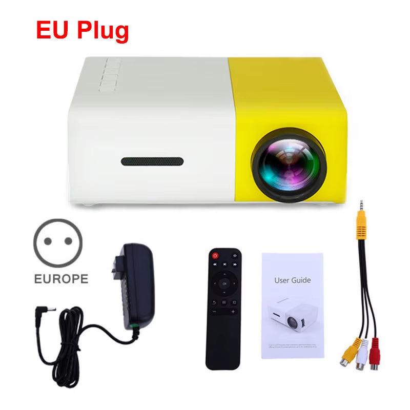 YG300 Mini LED Projector Yg300 Upgraded Version 600 Lumen 320X240P Hdmi-Compatible USB Audio Home Media Player Beamer