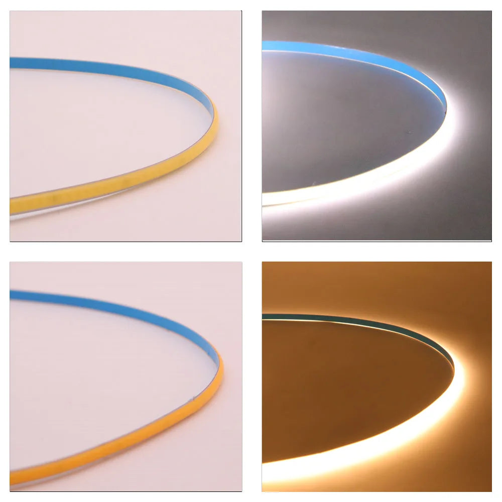 5Mm FCOB LED Strip Light 384 Leds High Density Flexiblefob COB Led Lights 3000K 4000K 6000K Linear Dimmable 12V/24V