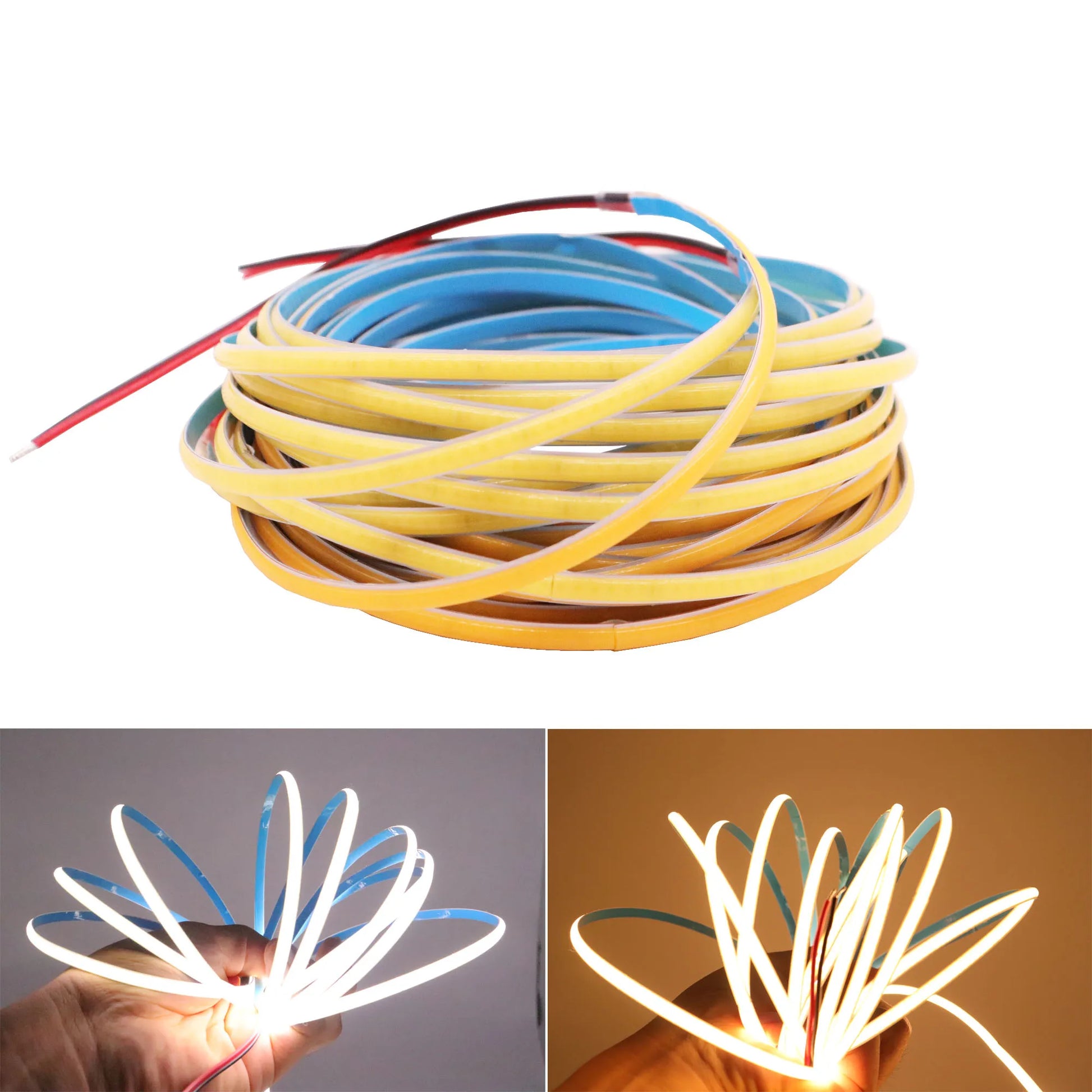 5Mm FCOB LED Strip Light 384 Leds High Density Flexiblefob COB Led Lights 3000K 4000K 6000K Linear Dimmable 12V/24V