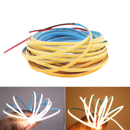 5Mm FCOB LED Strip Light 384 Leds High Density Flexiblefob COB Led Lights 3000K 4000K 6000K Linear Dimmable 12V/24V