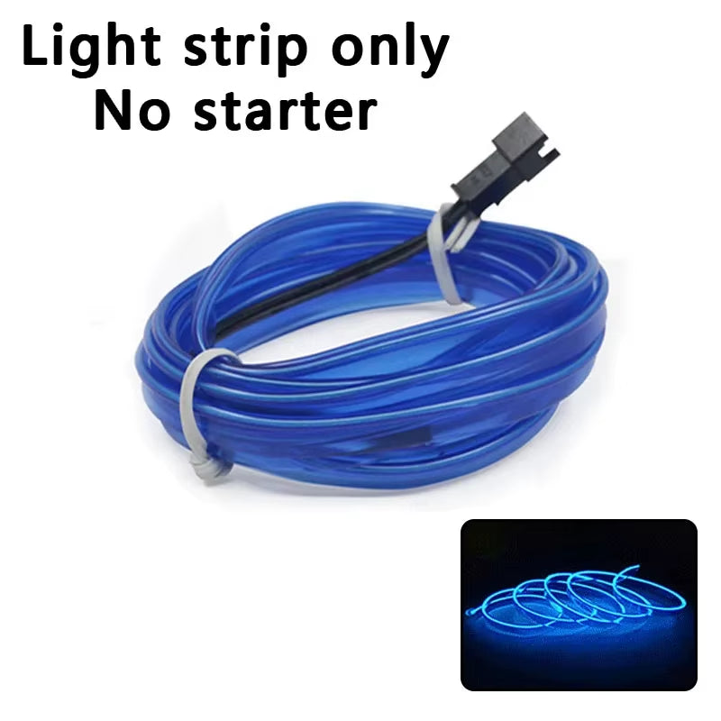 Car Interior Lights Ambient Lights 1M 3M 5M LED Flexible Neon Lighting String Lights for Car Interior Dashboard Door Decoration