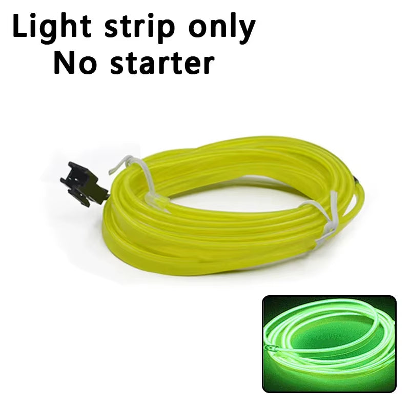 Car Interior Lights Ambient Lights 1M 3M 5M LED Flexible Neon Lighting String Lights for Car Interior Dashboard Door Decoration